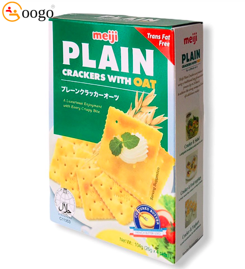 Meiji Plain Cracker with Oat, 104g